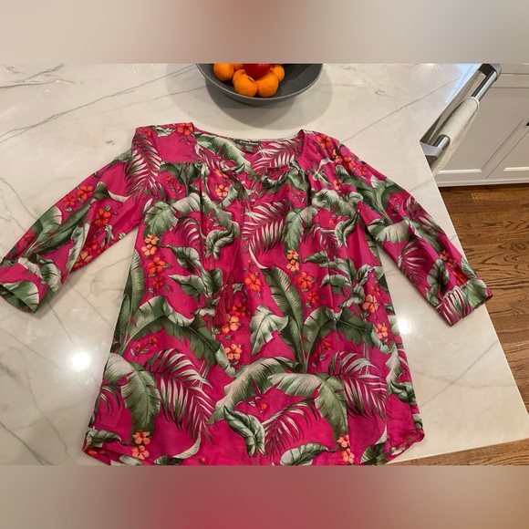 Tommy Bahama Silk Blend Tassel Top Sz XS - Picture 1 of 9